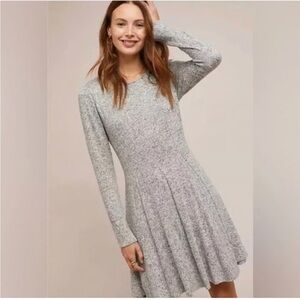 Anthropologie Dolan left coast heather gray marbled long sleeve soft dress